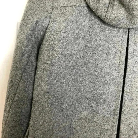 GAP Factory Grey Wool Blend Hooded Pea Coat Sz XS - Picture 15 of 16